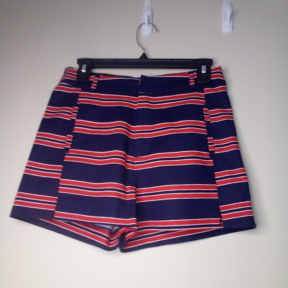 Stradivarius Women 4 High Rise Casual Stripe Blue Red